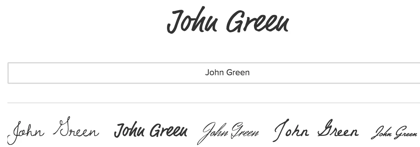 Examples of Non-Allowable Signature 